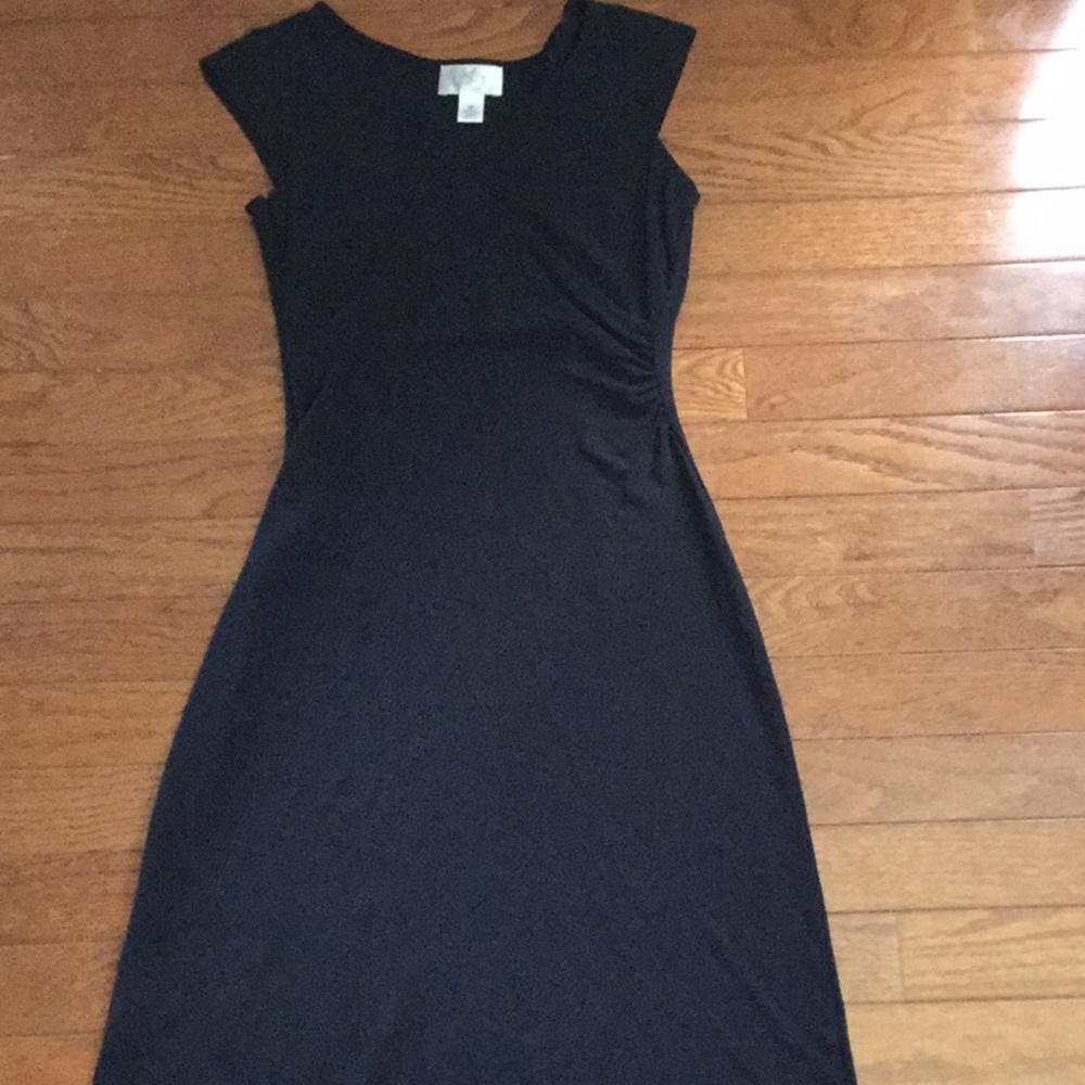 Ann Taylor Loft Fitted Black Dress